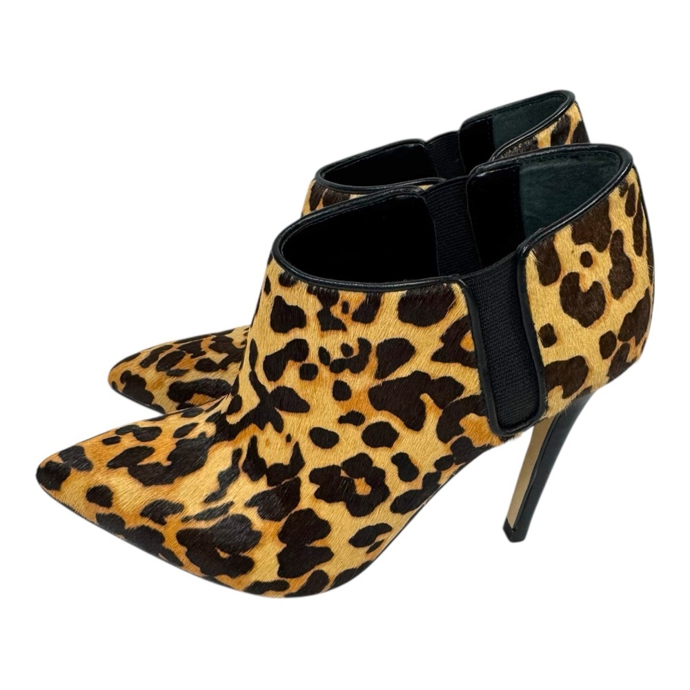 Ivanka Trump Womens Leopard Print Calf Skin High Heel Booties